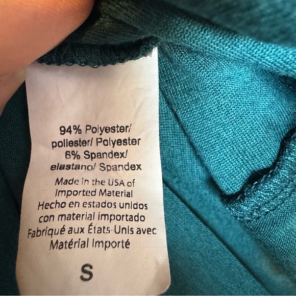 Beyond Yoga Long Sleeve Hooded Teal Pullover Buttery Soft Size Small - Picture 7 of 7